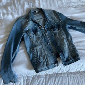 Bride pearl denim jacket